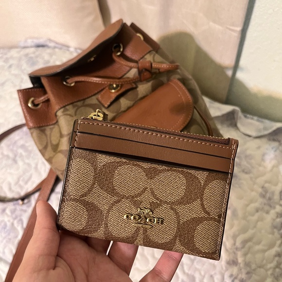 Coach Tan and Brown Signature Backpack - Picture 8 of 11